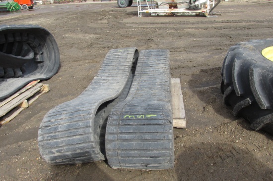 PAIR OF TRACKS FOR 277B CAT SKID LOADER, one good-one hay feeder