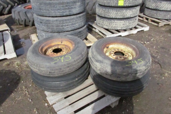 4-7.60 X 15" 6 BOLT IMPLEMENT TIRES, ( 4 X your bid )