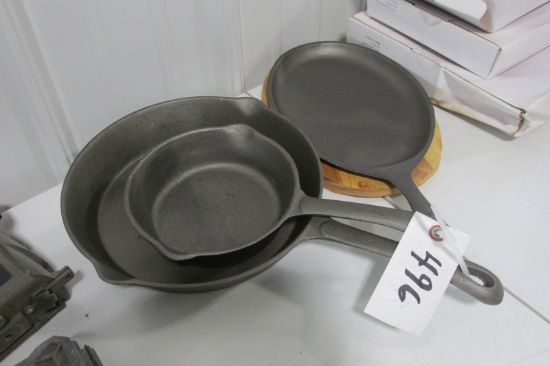 6", 7 X 9", & 9" NEW CAST IRON SKILLETS