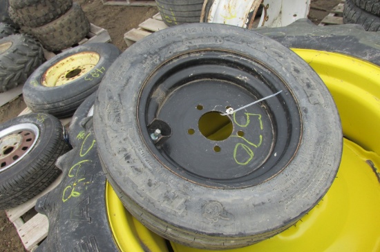 20.5 X 5.5-12 5 BOLT SOLID RUBBER PACKER WHEEL