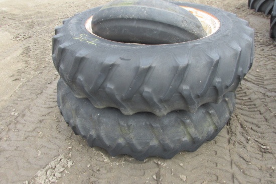 2-14.9 X 38" 9 HOLE DIRECT MOUNT DUALS & 8 BOLT SINGLE RIB, don't look to close