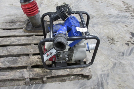 HONDA 3" TRASH PUMP  w / hoses. OK