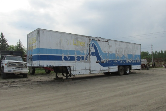 42' MOVING VAN STORAGE UNIT,  full width swing rear doors, 4' swinging door on right side &