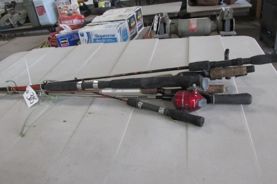 5-FISHING RODS  & REELS