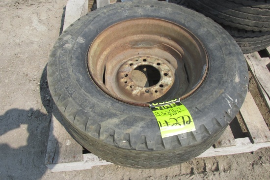 9.6 X 16.5 TIRE ON 8 BOLT RIM