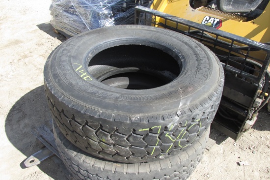 2- VIRGIN 385 / 65R / 22.5 SUPER SINGLES