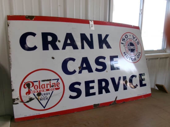 28 1/2 X 59" H.  POLARINE MOTOR OIL SIGN