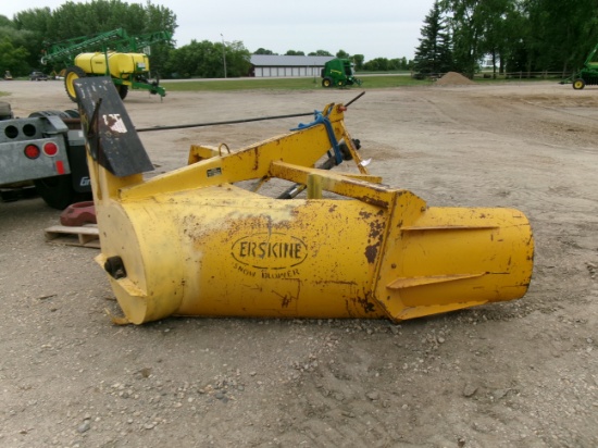 7' ERSKINE PULL BEHIND  3 PT. SNOWBLOWER w / WING, nice shape