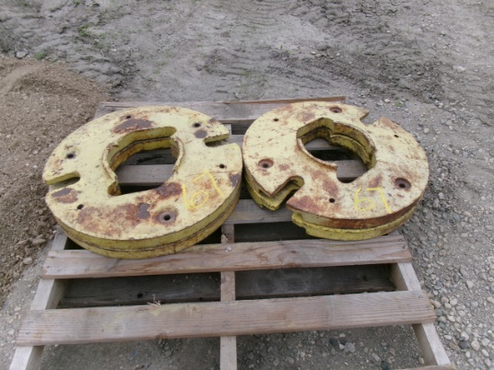 4-JOHN DEERE WHEEL WTS. ( 4 X  your bid )
