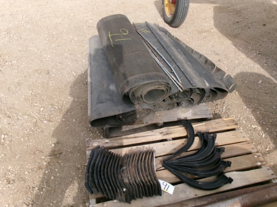 MISC. SWATHER CANVASES, SUMMERS WIND SCREEN BRACKETS, 20 NEW CULTIVATOR SPIKES