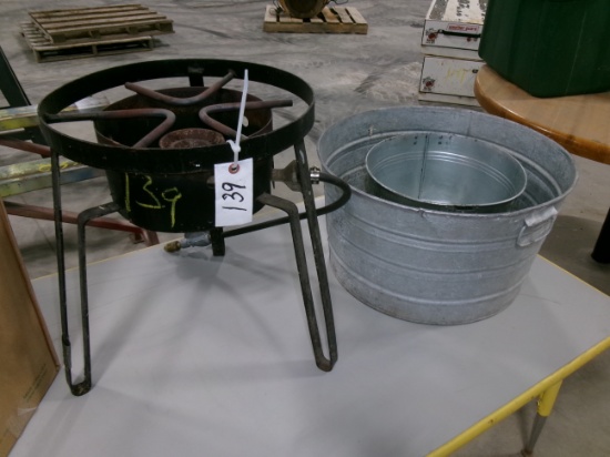 PAIL, TUB, &  MASTER BUILT GAS BURNER