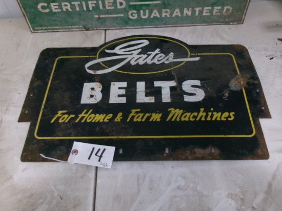 24" W. X 16" H. GATES BELT SIGN