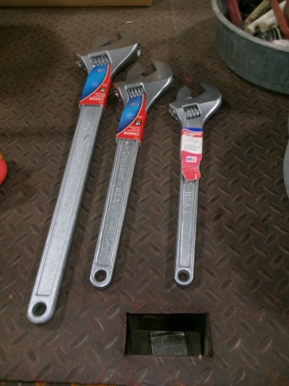 NEW 24", 18", & 15" CRESCENT WRENCHES