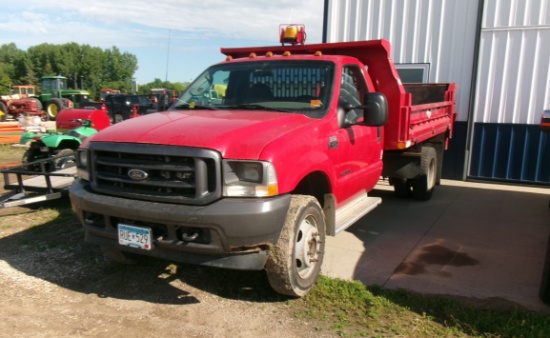 2003 FORD F-450 XL 4 x 2 DUALLY w/ J CRAFT 110s 11' x 93" CONTRACTORS DUMP BED