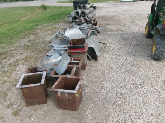 5- 4' AERATION TUBES, -open bottom, 7-8' x 12" AERATION TUBES, AIR FLOOR FLASHING, 6 TRAPS,