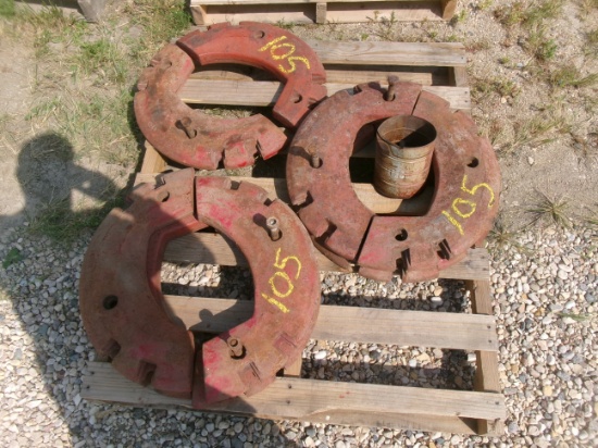 5 -REAR WHEEL IHC TRACTOR WEIGHTS (10- halves ) 5 x your bid