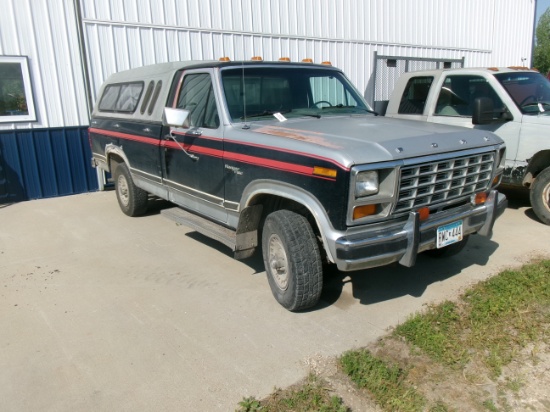 1981 FORD F150 REG. CAB LONG BOX 4 WD , 302, auto, 152,000 miles, works ok, Ed @218 964-5725