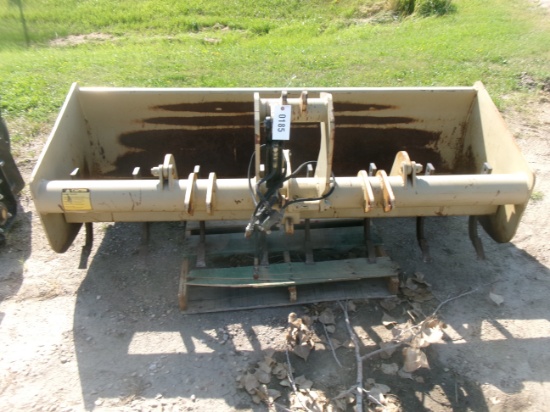 7' LANDPRIDE HR3584 INDUSTRIAL 3 PT. BOX SCRAPIER w / 8 TINE HYD. LIFTSCARIFIERS
