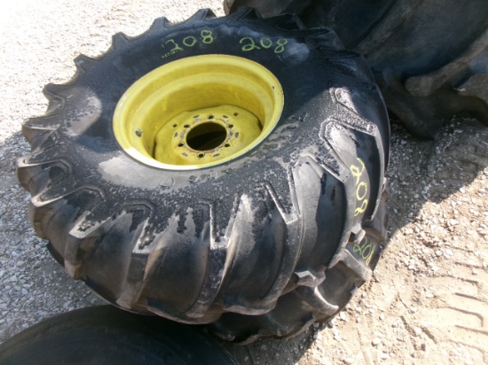 2-16.5 X 16.1 6 BOLT LUGGED TIRES