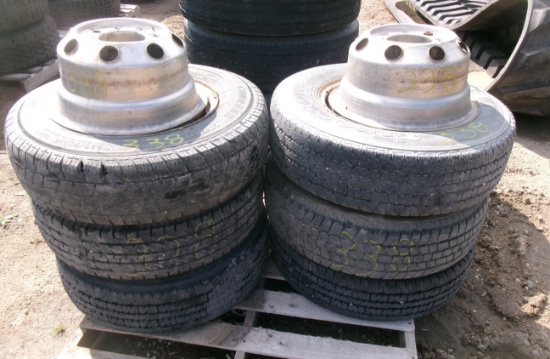 6-Lt225 / 75r16 8 Bolt Tires Rims