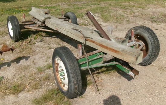 4 WHEEL WAGON w / 4" x 6" wood stringers