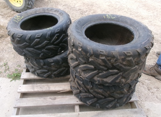 SIDE X SIDE TIRES: 2-26 X 12R14 & 2 -26 X 10R14