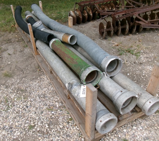 GRAIN VAC TUBES: 3-12' SOLID TUBES, 1-12' FLEX & SOME MISC. LENTHS