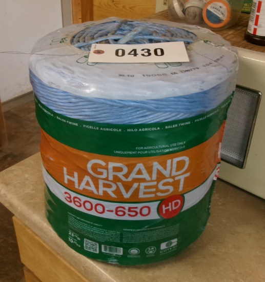 PALLET OF 36 ROLLS OF GRAND HARVEST 3600-650 HD BALER TWINE (36 X YOUR BID)