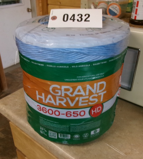 PALLET OF 36 ROLLS OF GRAND HARVEST 3600-650 HD BALER TWINE (36 X YOUR BID)