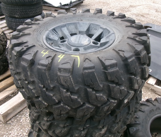2-MAXIS 27 X 11-12 & 2- 27 X 9-12 on POLARIS RIMS