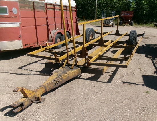 6 ROUND BALE SINGLE AXLE SELF DUMPING TRAILER, 10.0 X 20" tires