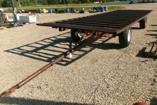 8 1/2' X 26' STEEL HAY RACK, 10 ton gear, 12.5L x 15" tires