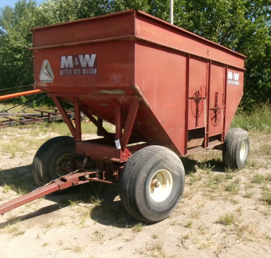 M & W 2 COMPARTMENT GRAVITY WAGON, 16.5 X 16.1 tires