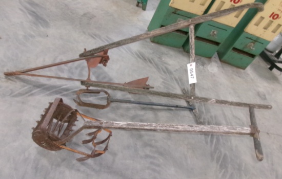 HORSE-DRAWN CULTIVATOR & VINTAGE GARDEN CULTIVATOR