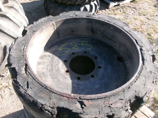 4-29" X 12" SOLID 6 BOLT SKID LOADER TIRES