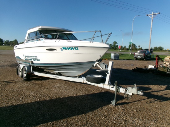 21' SEASWIRL STRIPER CABIN BOAT, 5.8 L CLEVELAND, 2-GPS units, recent engine & gimbal work