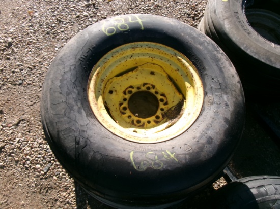 2 11L X 14SL IMPLEMENT TIRES on 6 BOLT RIMS