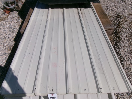 25-13' x 38" sheets of WHITE USED STEEL PANELS, 25 X your bid )