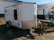 6' X 12' DCT SINGLE AXLE ENCLOSED TRAILER, ramp door