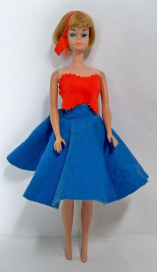 American Girl Bendable Leg Barbie ca. 1965, Model 1070