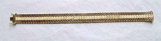Aurafin 14kt Italy Yellow Gold Bracelet, 20.46 Grams