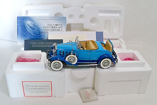 Franklin Mint Die Cast 1932 Chevy Confederate Convertible #2743/9500 1:24 Scale Precision Model