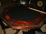 Game Table W/4 Leather Chairs