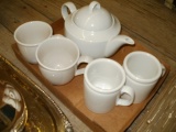 Tea Potss W/ 2 Pair Of Cups