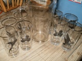 Goose Pitcher & Game Glasses