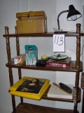 Spindle shelf w/contents