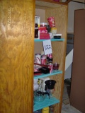 Pine cabinet w/Coke collectibles