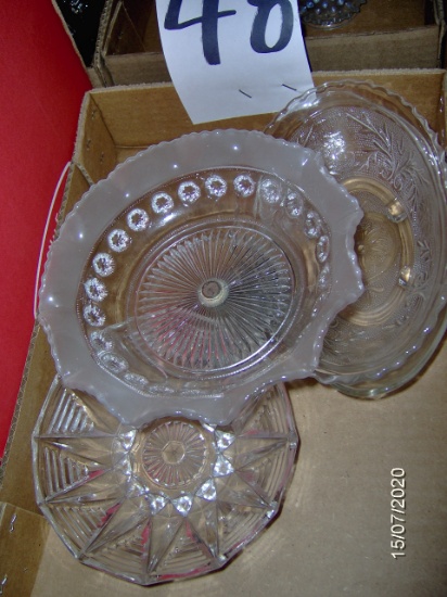 Glass serving dishes