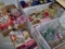 5 boxes of ribbon, cord, ornaments