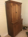 Primitive Walnut kitchen cupboard